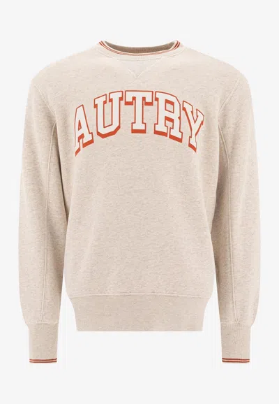 AUTRY LOGO PRINT CREWNECK SWEATSHIRT