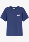 Autry Logo Print Crewneck T-shirt In Blue