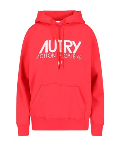AUTRY LOGO-PRINT DRAWSTRING HOODIE