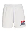 Autry Logo-print Drawstring Shorts In White