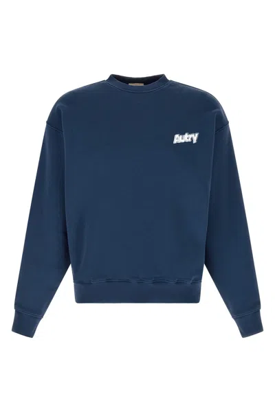 Autry Logo Print Embroidery Sweatshirt In Blue