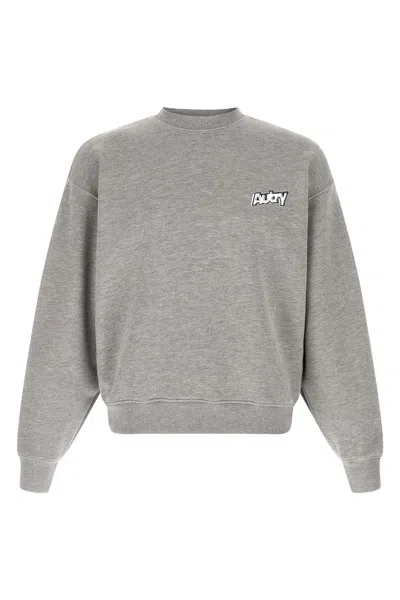 Autry Logo Print Embroidery Sweatshirt In Gray