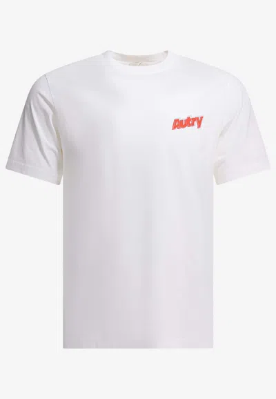 Autry Logo Print Jersey T-shirt In White