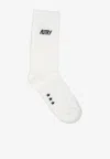 Autry Logo Print Ribbed Socks