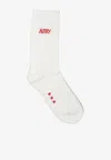 Autry Logo Print Ribbed Socks