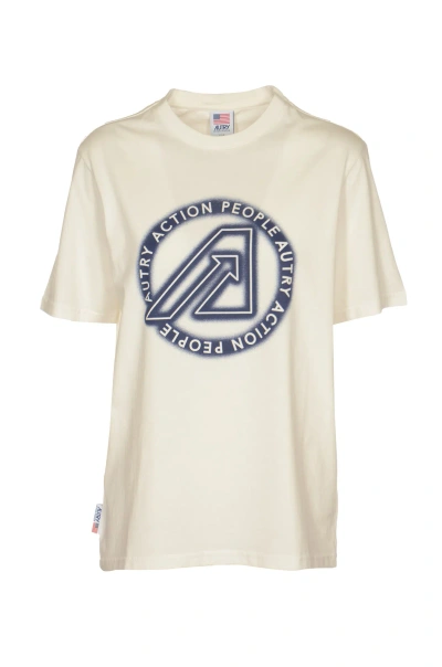 Autry Logo Print T-shirt In White