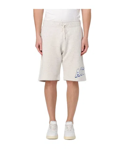 Autry Logo Printed Drawstring Shorts In White
