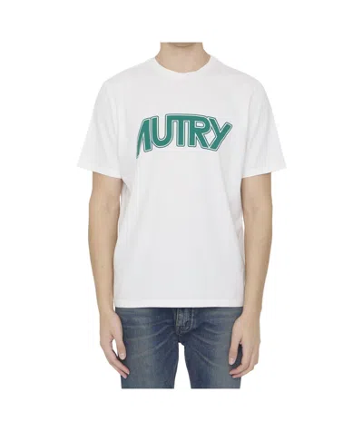 Autry Logo Printed Jersey T-shirt In White