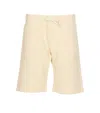 Autry Drawstring Waist Shorts Side Pockets In Crema