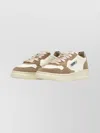 Autry Logo Sneakers With Flat Rubber Sole In Brown