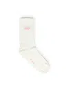 Autry Logo Print Ribbed Socks In Bianco