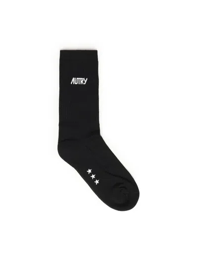 Autry Logo Socks In Nero
