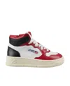 Autry Red Sneakers For Kids With Logo In Multicolor