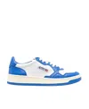 Autry Medalist Blue And White Sneakers In White