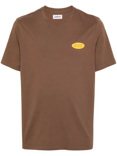 AUTRY LOGO-STAMP COTTON T-SHIRT