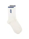 Autry Logo Stripe Socks In White