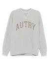 Autry Grey Cotton Sweatshirt In Gray