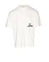 Autry Pocket Crewneck Graphic Print T-shirt In White