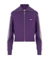 Autry Cropped Tennis-style Jacket With Contrasting Stripes And Logo In Purple