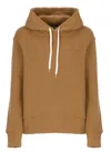 Autry Drawstring Hooded Knitwear With Ribbed Cuffs In Brown