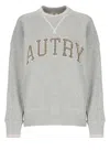 Autry Cotton Crew Neck Sweatshirt With Logo Lettering In Gray