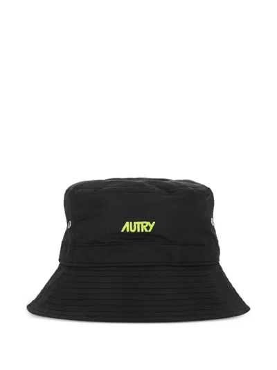 Autry Logo-embroidered Bucket Hat In Black