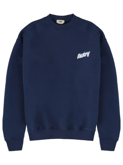 Autry Logo-embroidered Cotton Sweatshirt In Blue