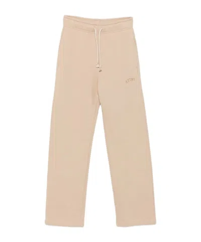 Autry Logo-embroidered Drawstring Track Pants In Neutral