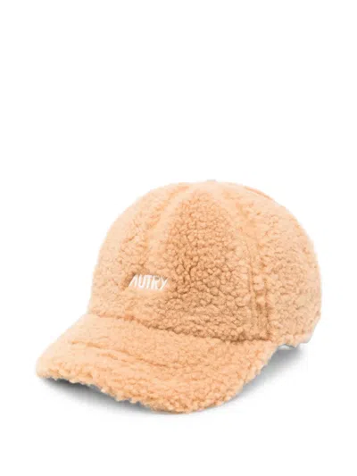 Autry Logo-embroidered Fleece Baseball Cap In Neutral
