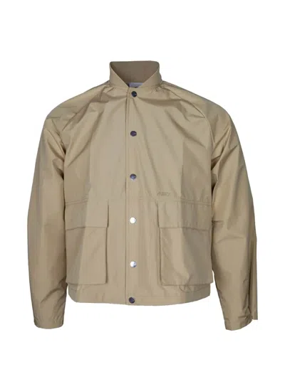Autry Logo-embroidered Patch-pocket Jacket In Brown