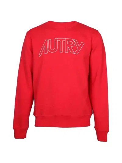 Autry Logo-embroidered Sweater In Red