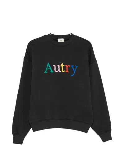 Autry Logo-embroidered Sweatshirt In Black