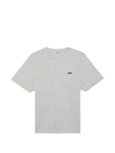 Autry Logo-embroidered T-shirt In Gray