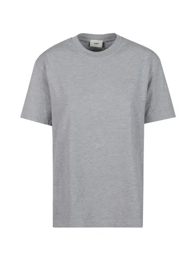 Autry Logo-embroidered T-shirt In Gray