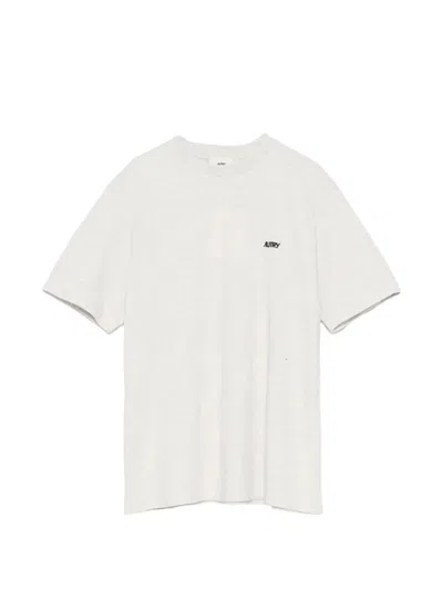 Autry Logo-embroidered T-shirt In Grey