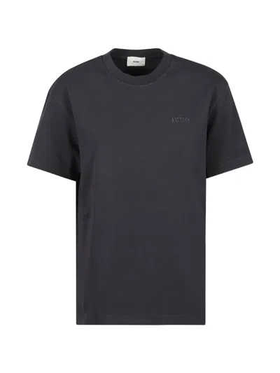 Autry Logo-embroidered T-shirt In Gray