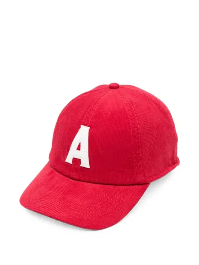 Autry Logo-patch Corduroy Baseball Cap In Gold