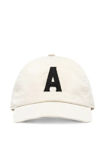 Autry Logo-patch Corduroy Baseball Cap In Neutrals