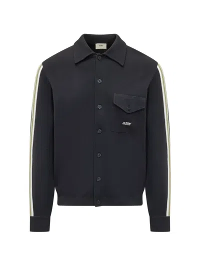 Autry Logo-print Side-stripe Jacket In Black