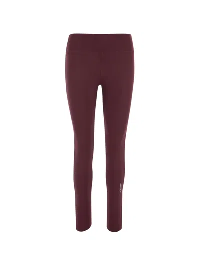 Autry Logo-print Slim-fit Trousers In Burgundy