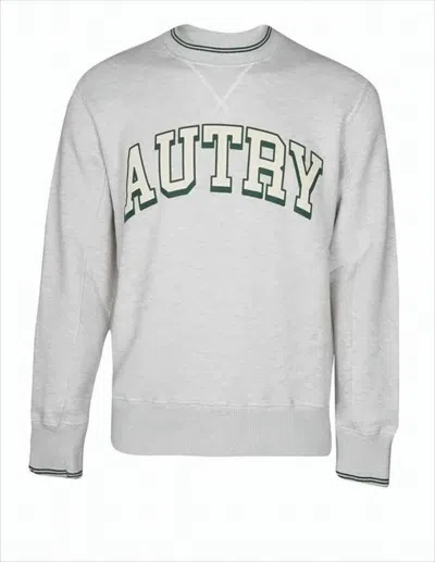 Autry Long-sleeve Crew Neck Sweatshirt With Bold Text Design In White