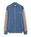 Autry Stripe Detail Zipped Jumper In Blue