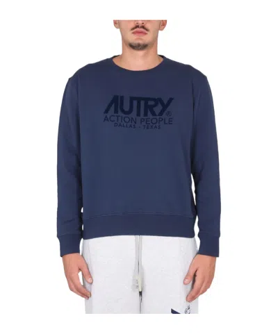 Autry Long-sleeved Sweater In Blue