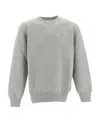 Autry Crew-neck Sweatshirt With Logo Patch In Gray