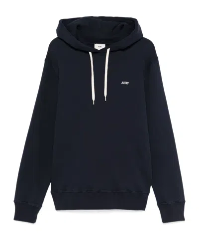 AUTRY AUTRY LOGO EMBROIDERED DRAWSTRING HOODIE