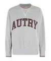Autry Classic Circle Neck Sweatshirt With Bold Logo Detail In Gray