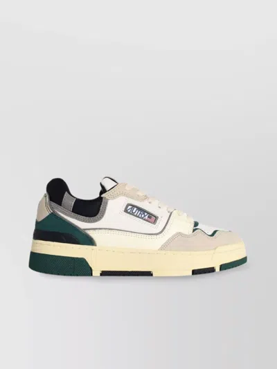 AUTRY 'LOW CLC' SUEDE AND LEATHER SNEAKERS