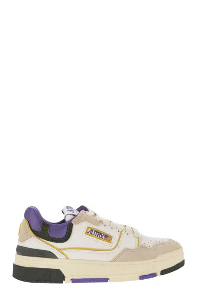 AUTRY AUTRY  LOW CLC WHITE/PURPLE/DARK GREEN SNEAKER