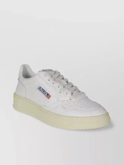 Autry Low Cut Leather Sneakers In White