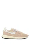 Autry Low-top Sneakers In Light Beige Nylon And Suede